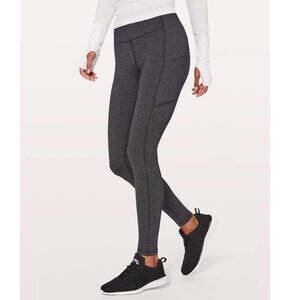 Lululemon Speed Up Tight 28" In Power Luxtreme Variegated Knit Black Heathered